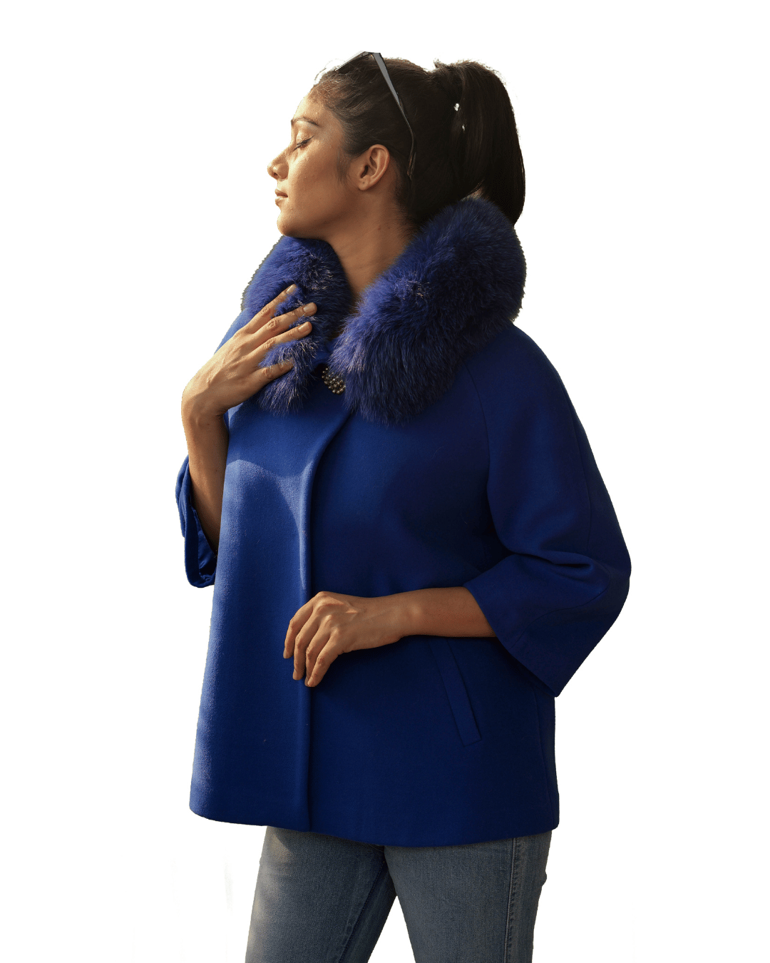 Blue Cashmere Coat