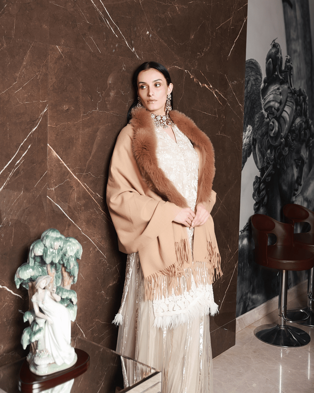 Brown Cashmere Shawl