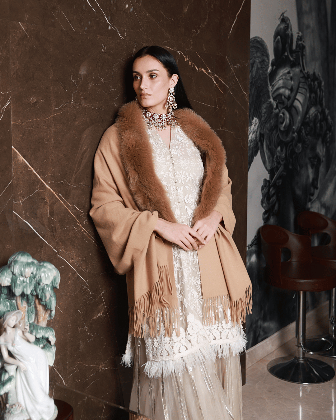 Brown Cashmere Shawl