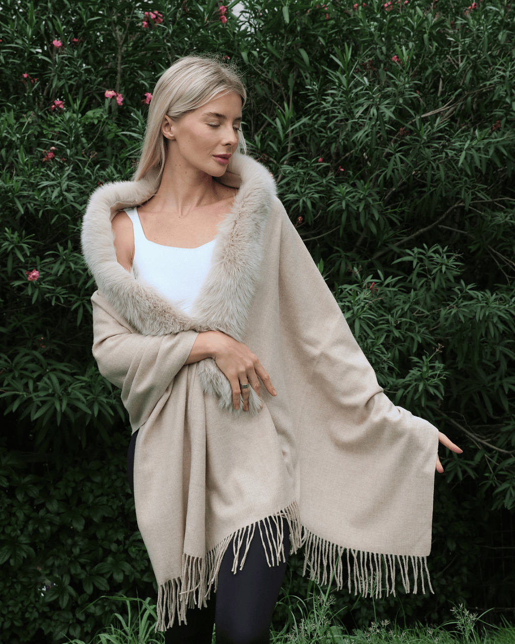 Beige Cashmere Shawl