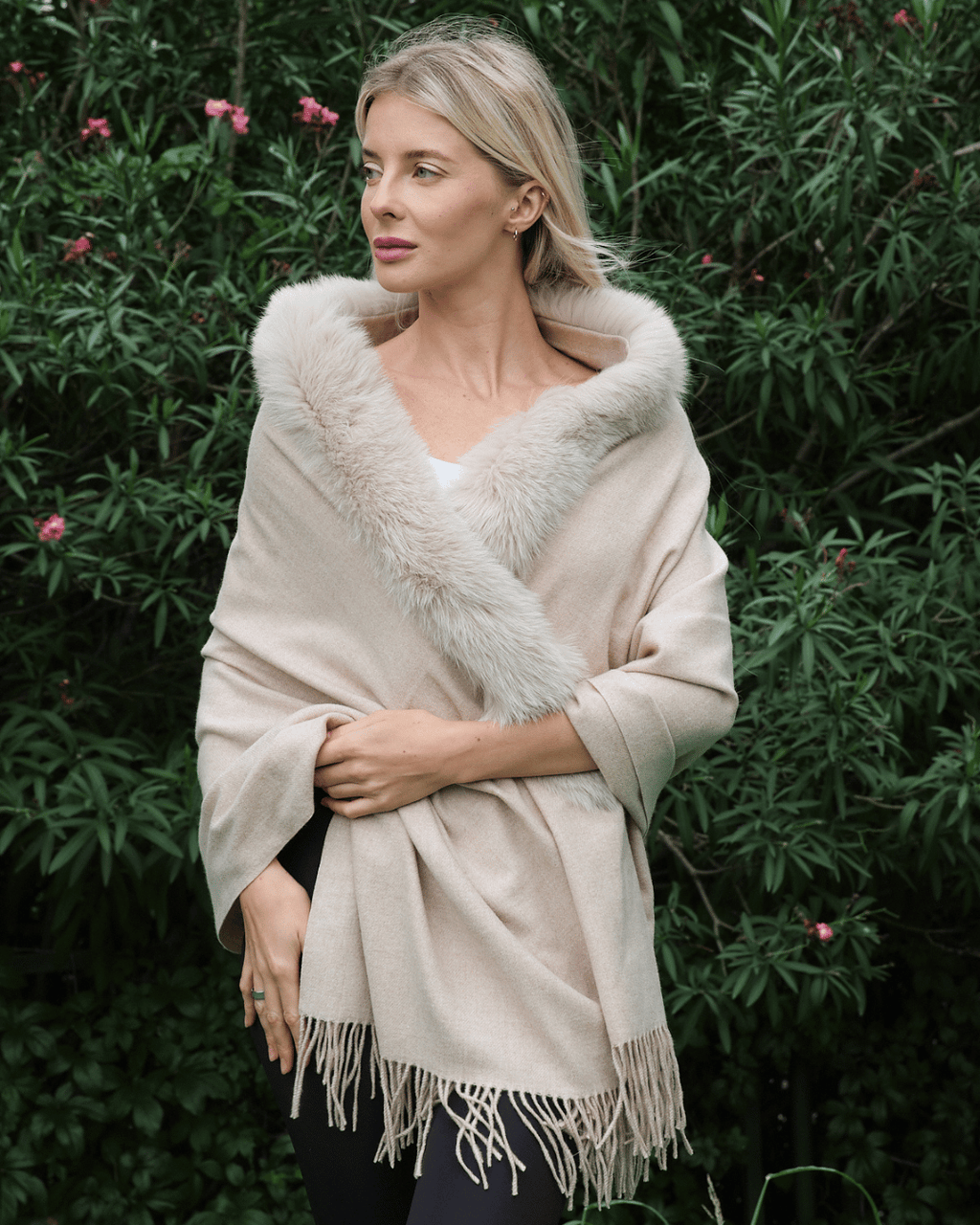 Beige Cashmere Shawl