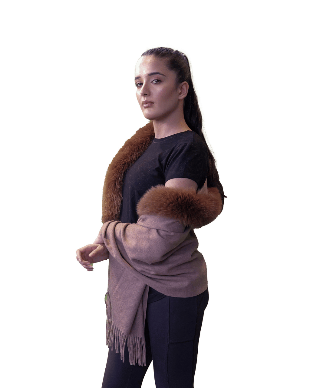 Chocolate Brown Cashmere Shawl