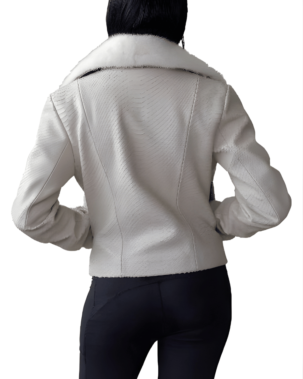 Ivory Leather Jacket