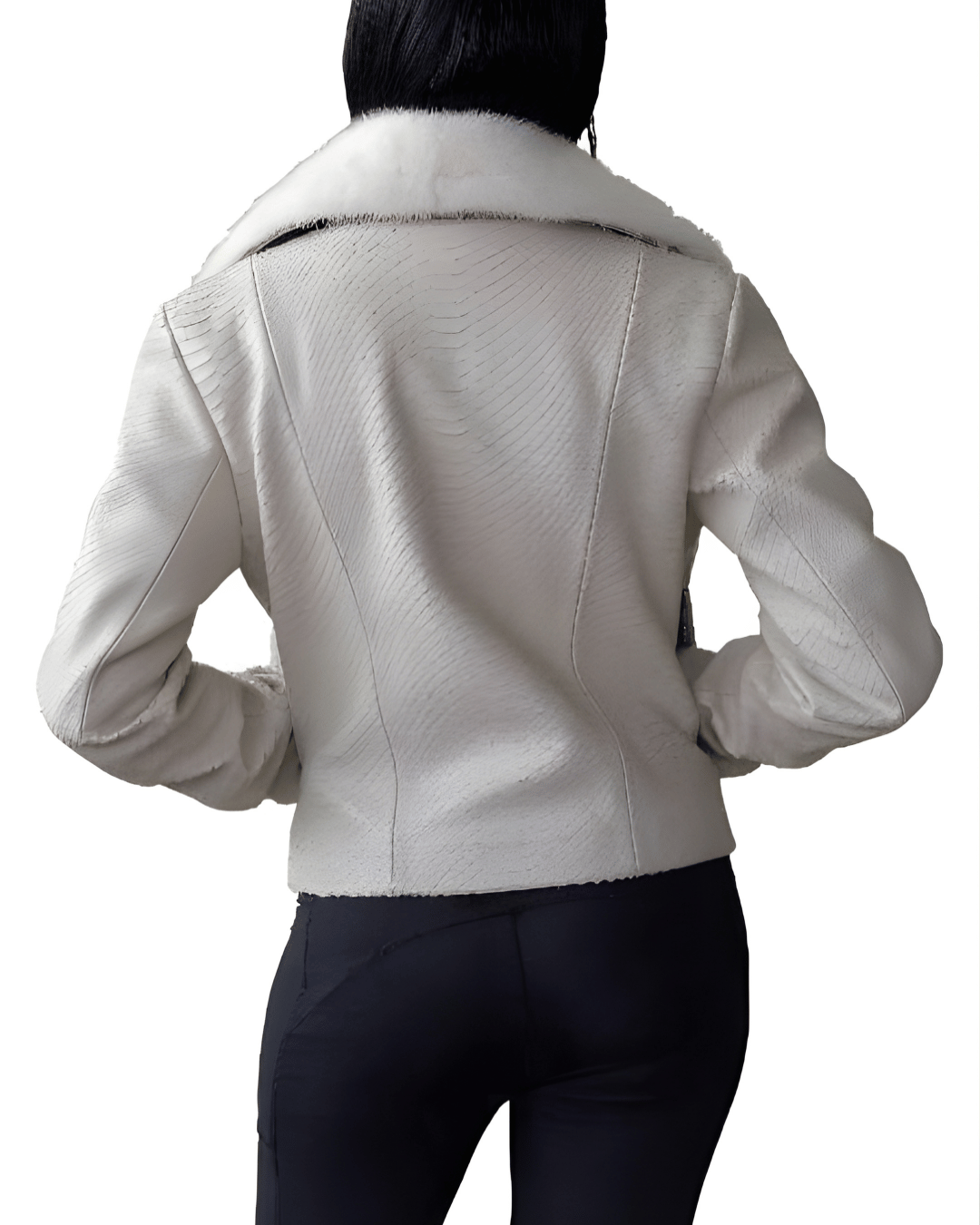 Ivory Leather Jacket