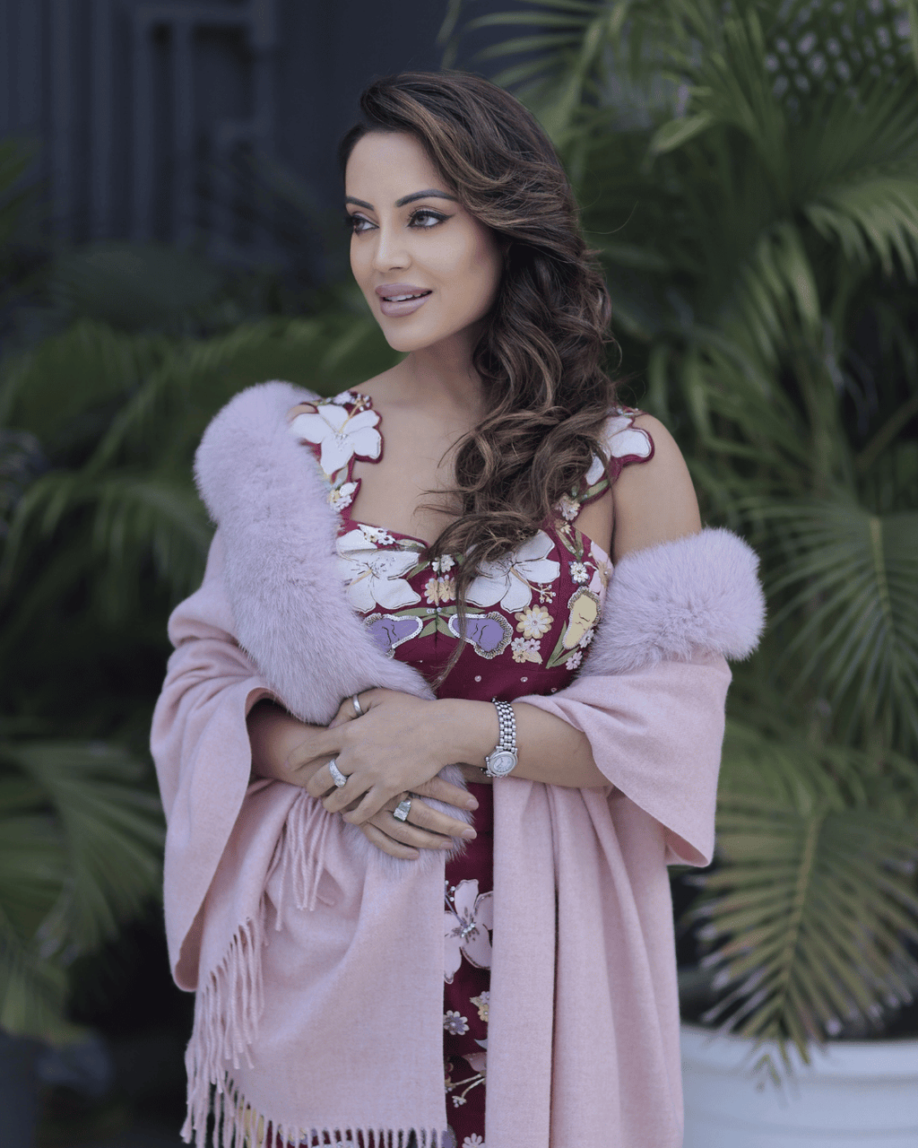 Baby Pink Cashmere Shawl