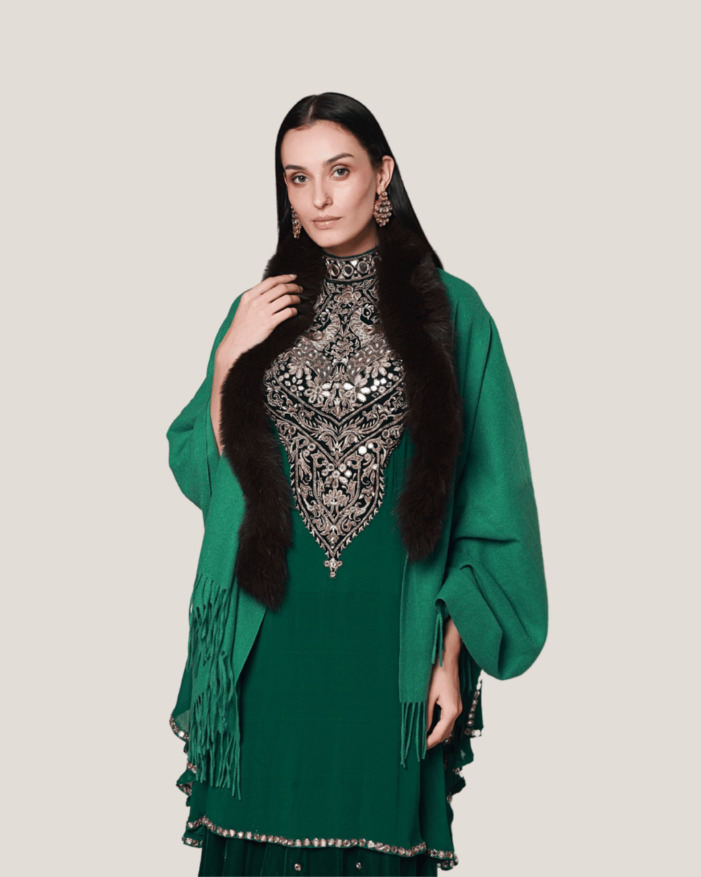 Green Cashmere Shawl