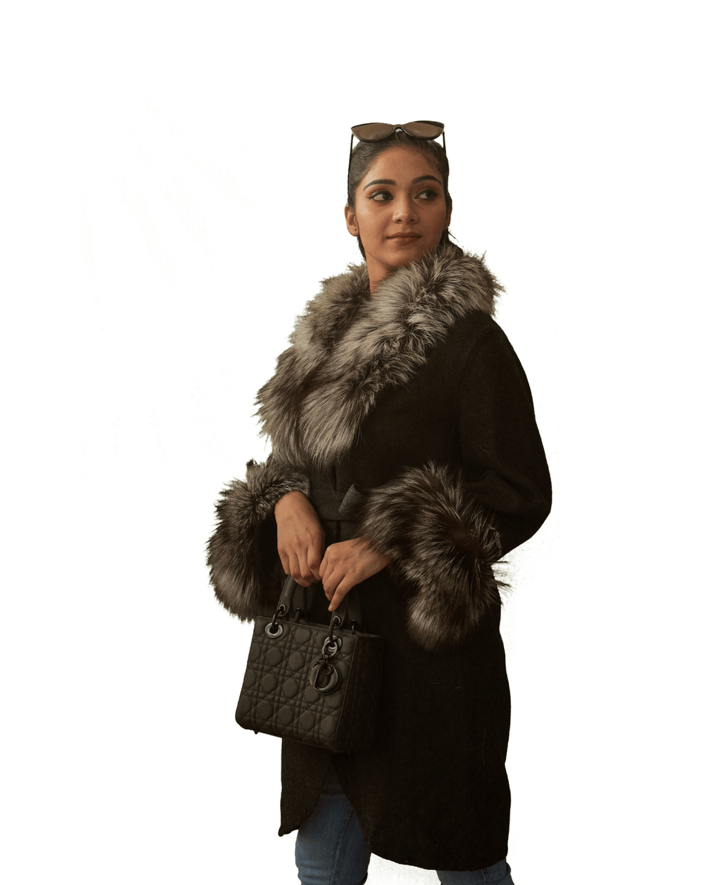 Long Cashmere Coat with Arjante Collar