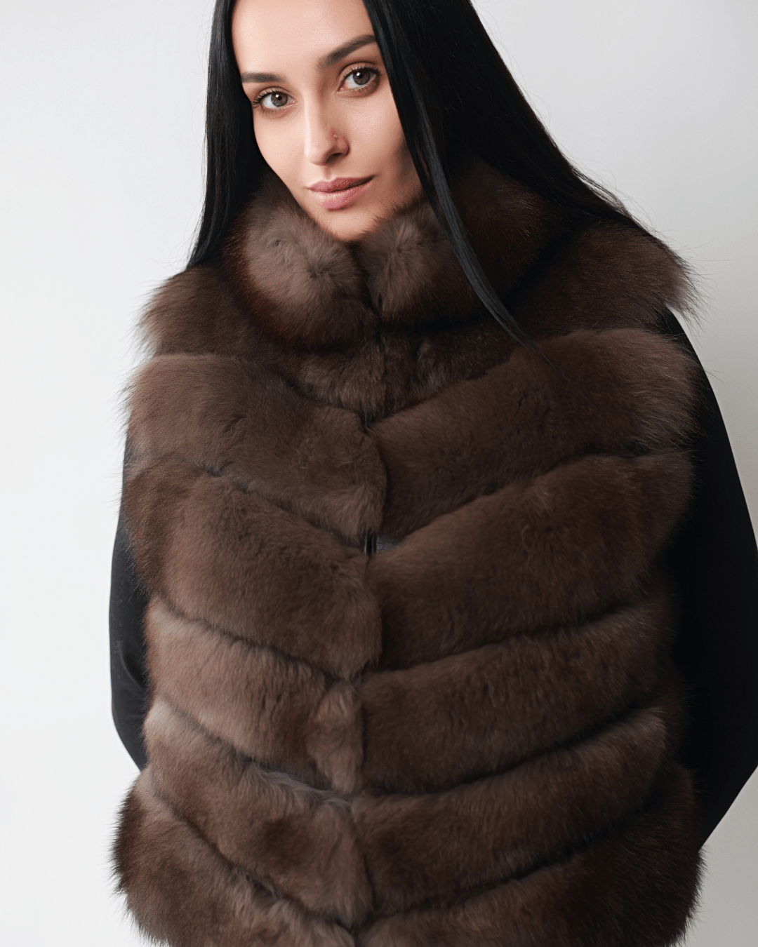 Brown Vest With Leather