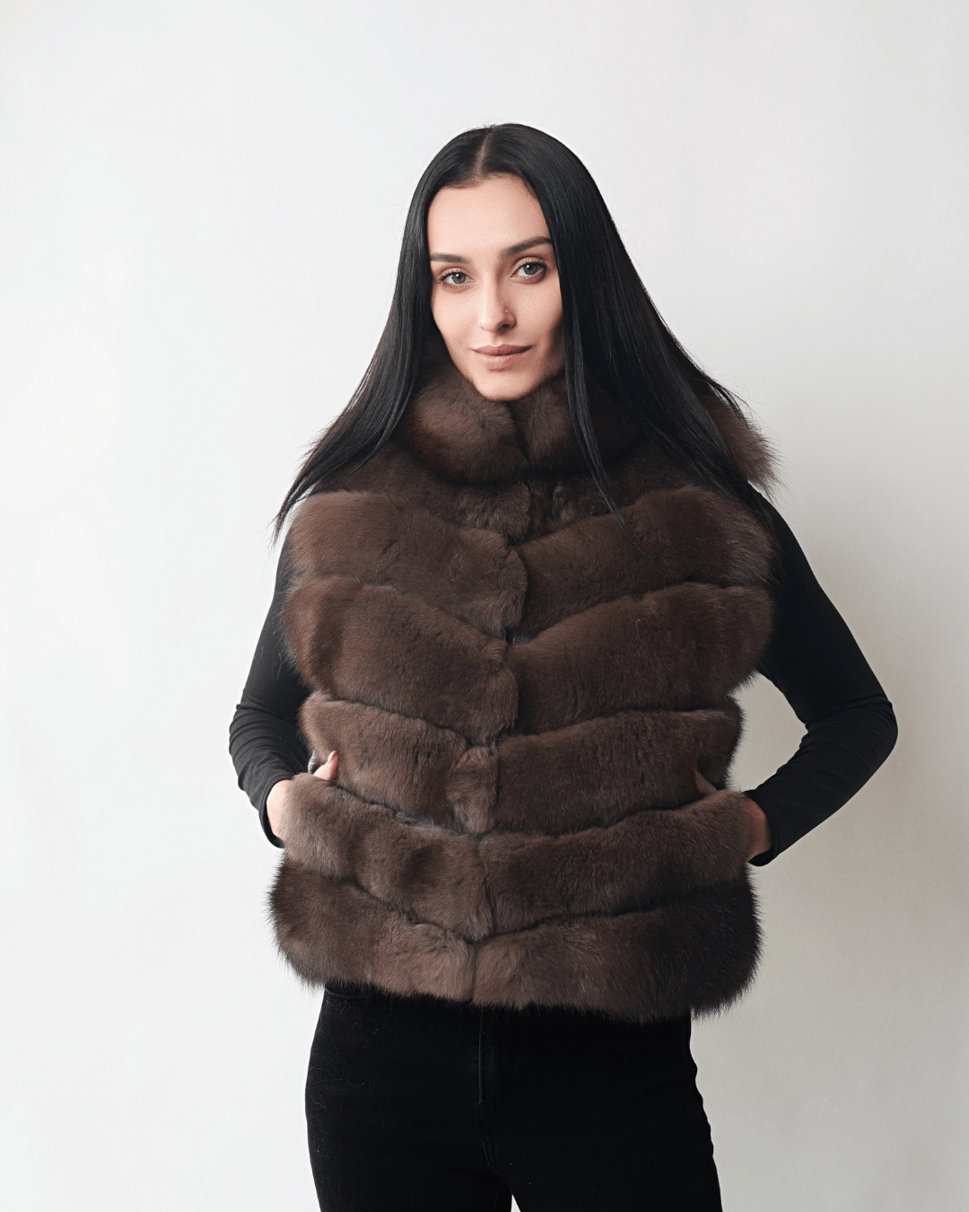 Brown Vest With Leather