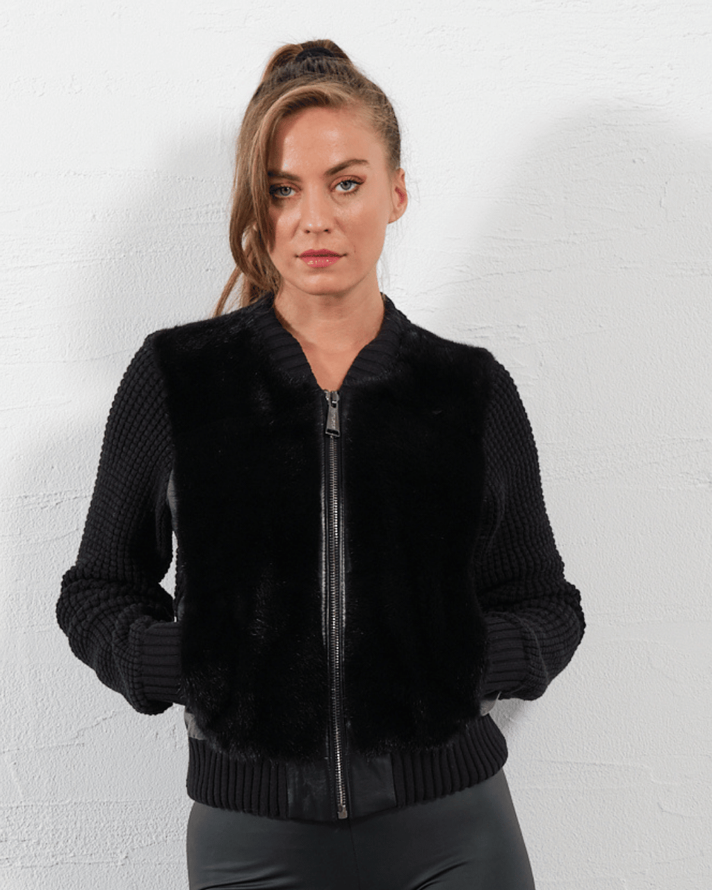 Black Knitwear Jacket