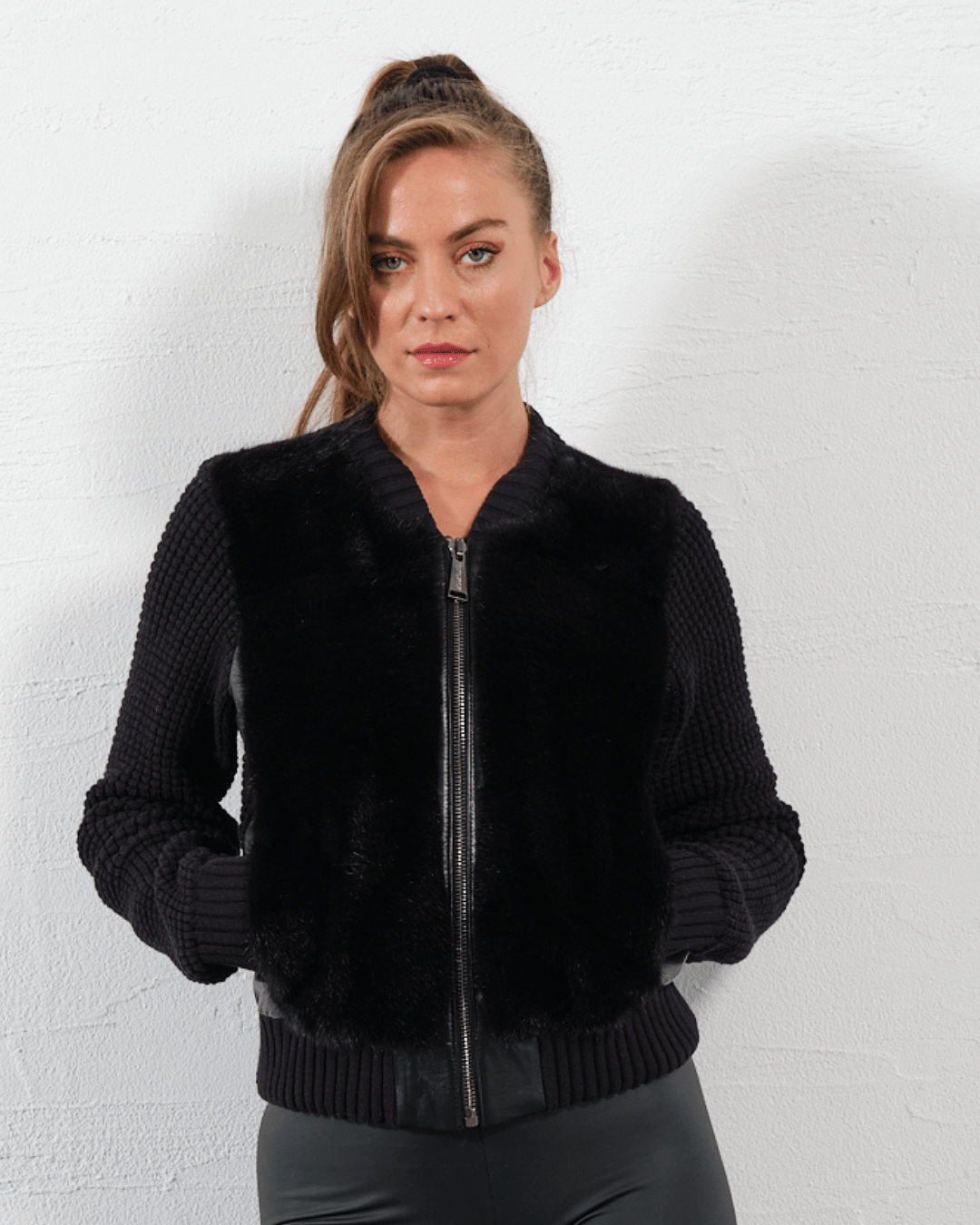 Black Knitwear Jacket