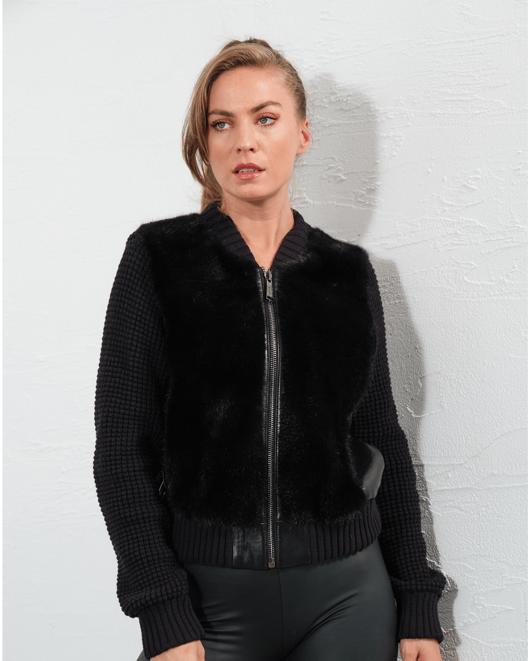 Black Knitwear Jacket