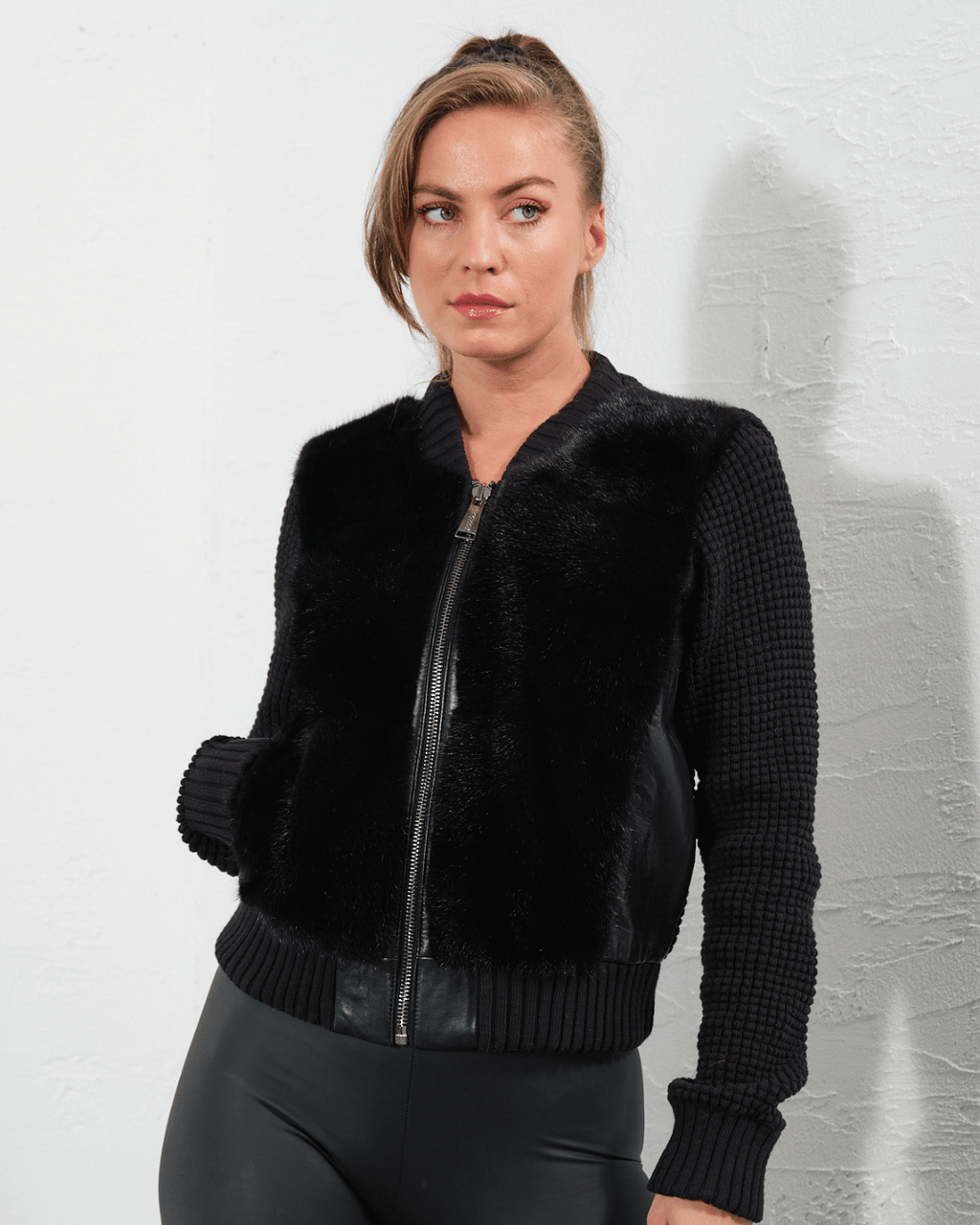 Black Knitwear Jacket