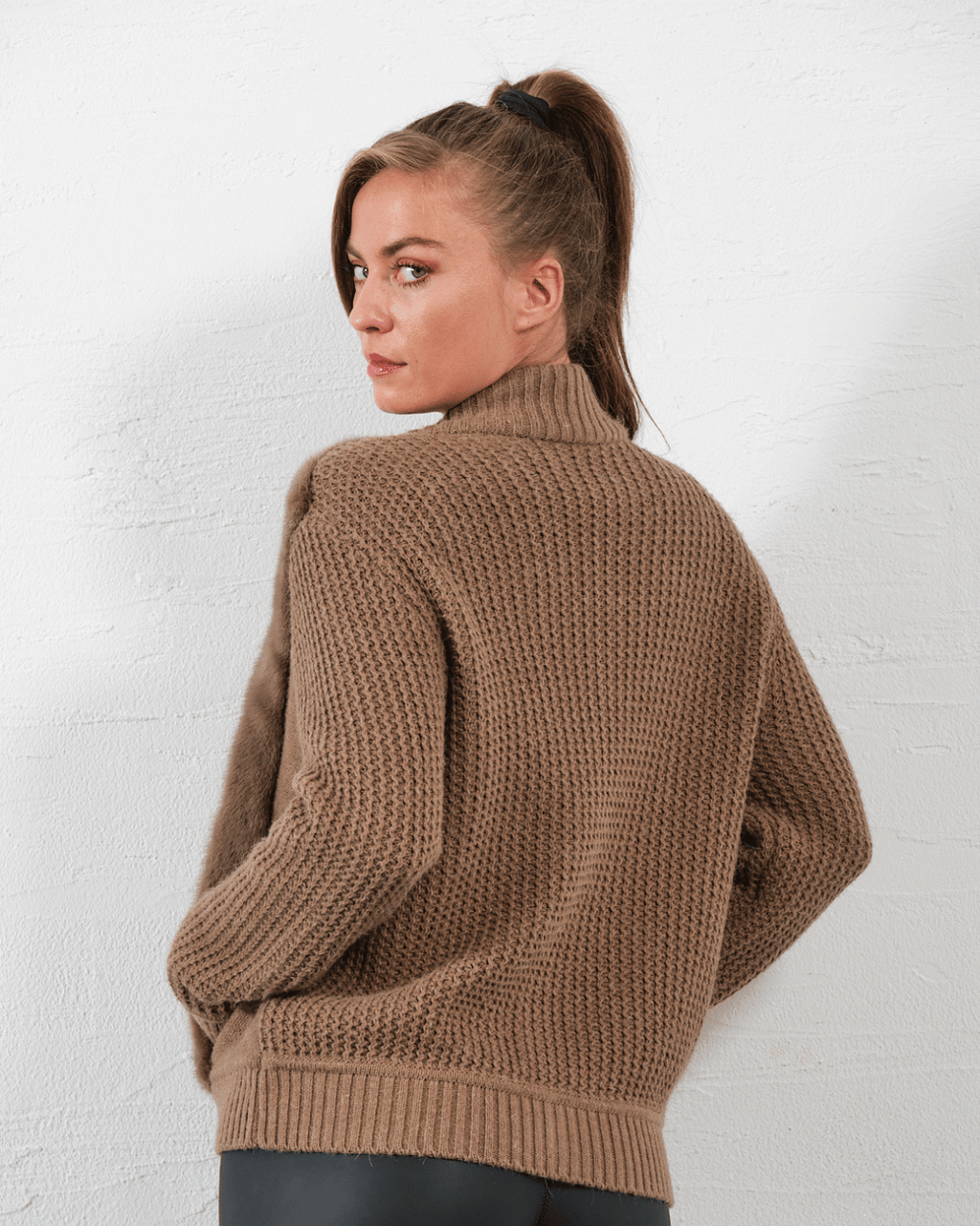 Brown Knitwear Jacket