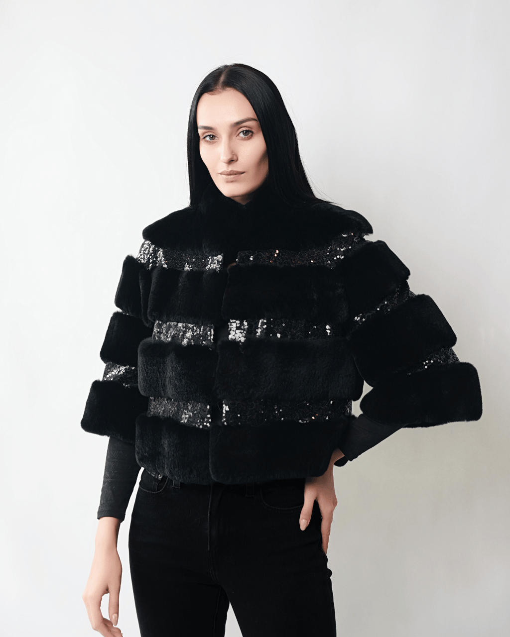 Black Bolero with Sequins