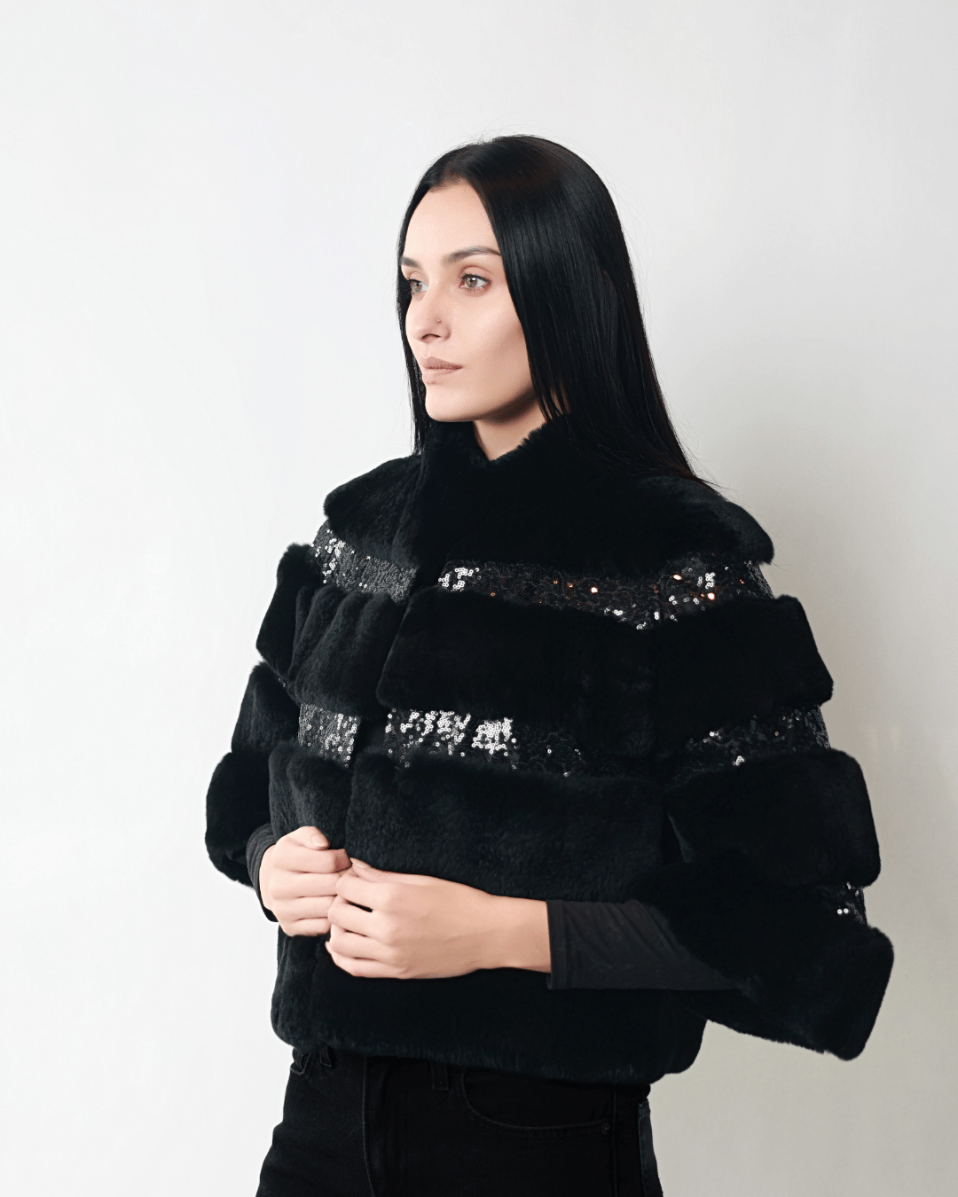 Black Bolero with Sequins