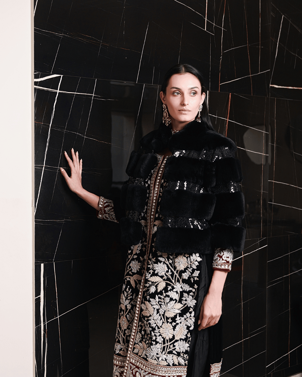 Black Bolero with Sequins