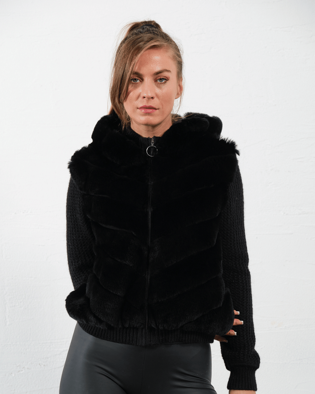 Black Knitwear Jacket