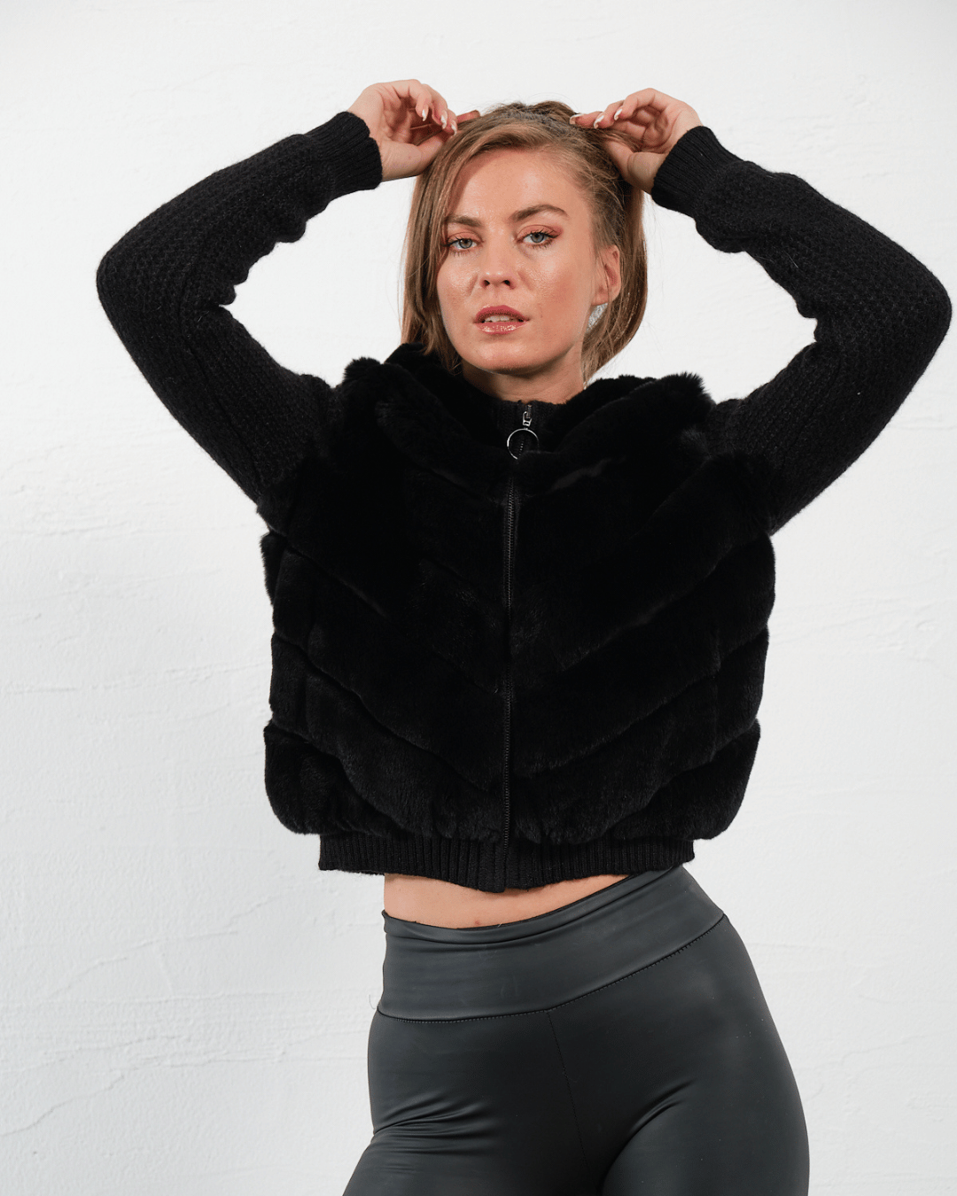 Black Knitwear Jacket