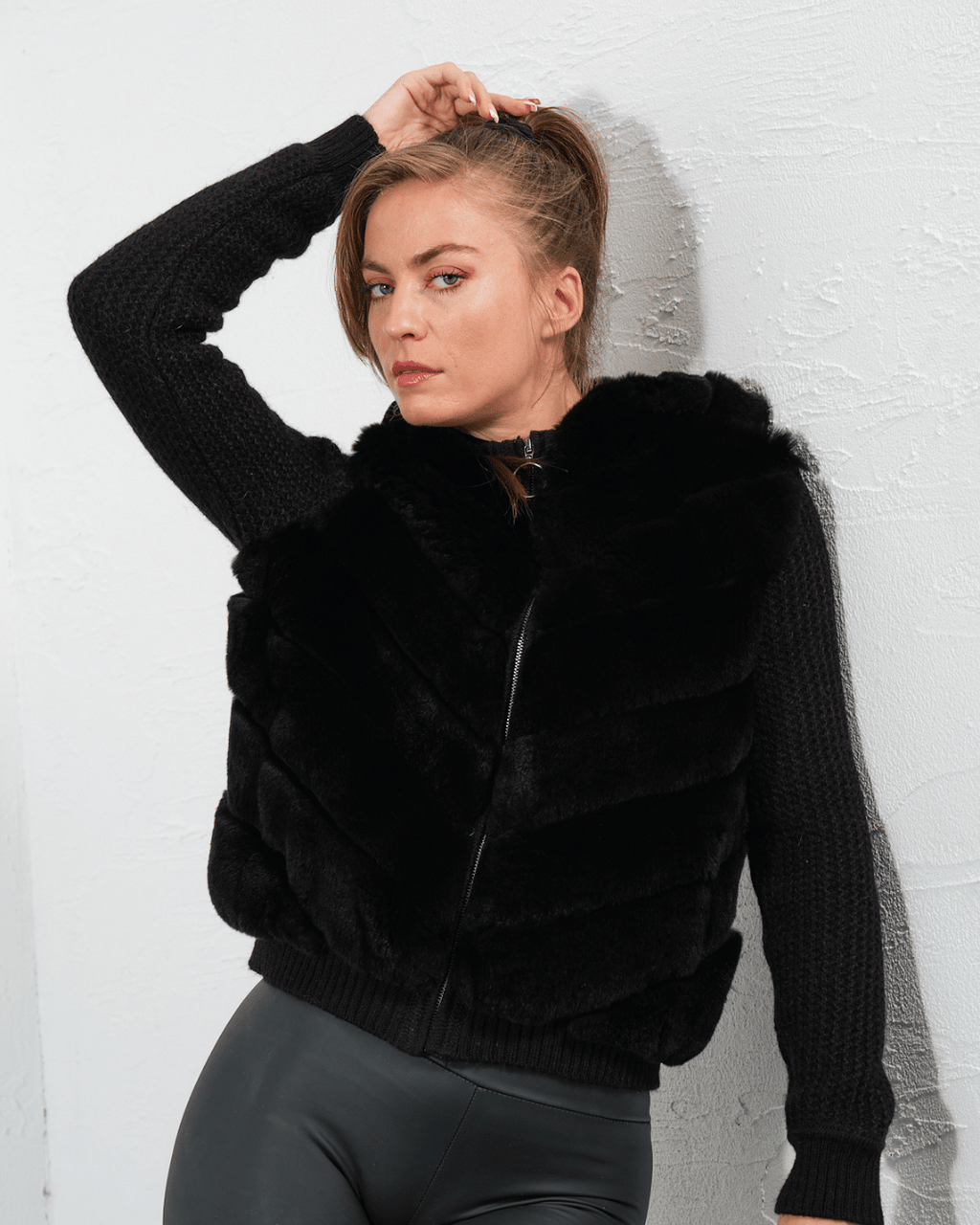 Black Knitwear Jacket