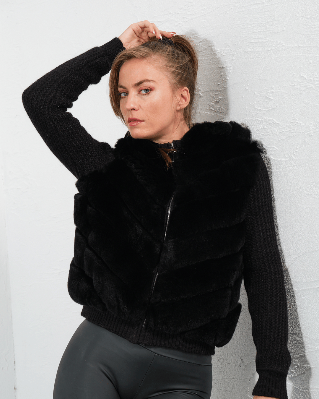 Black Knitwear Jacket