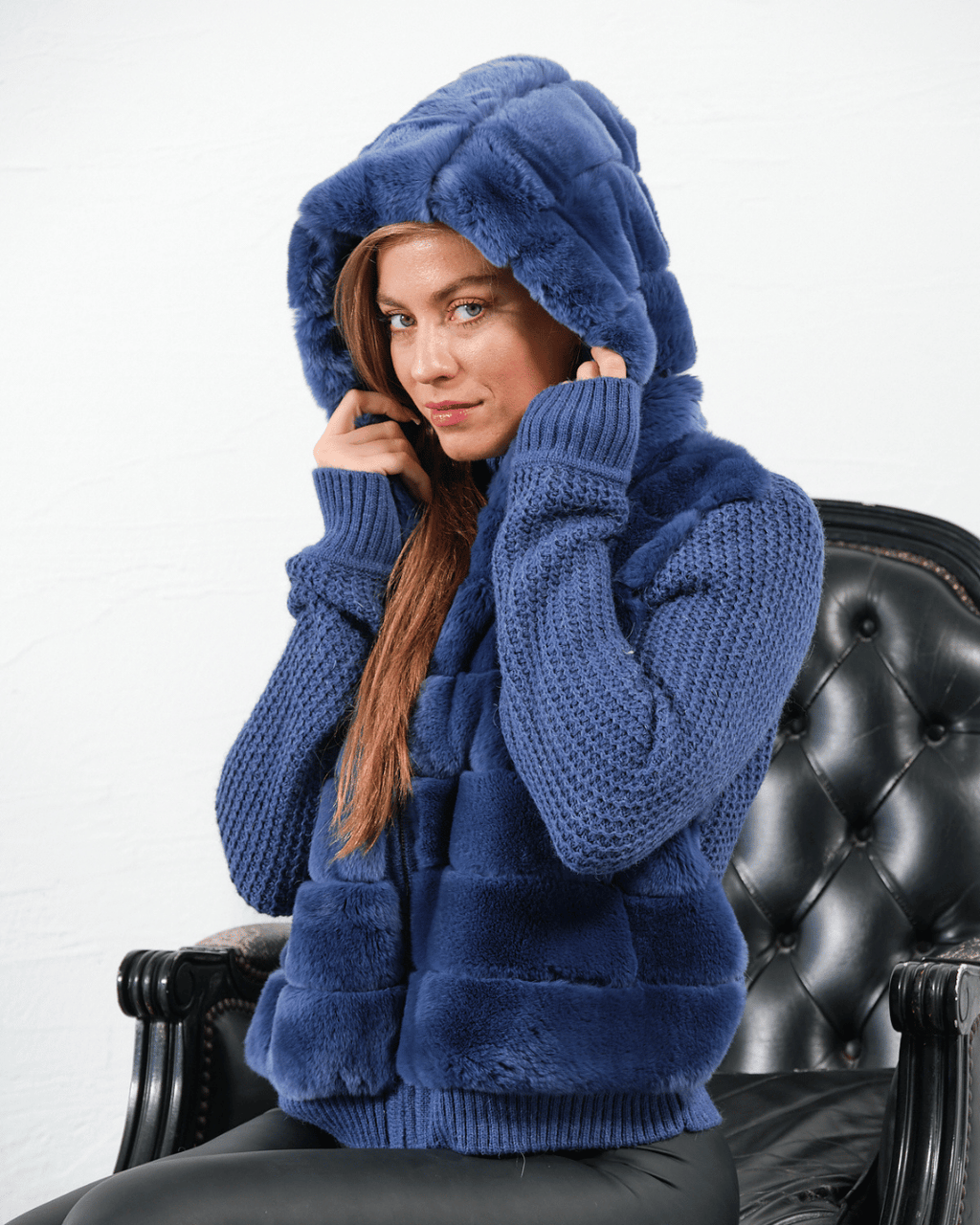 Blue Knitwear Jacket