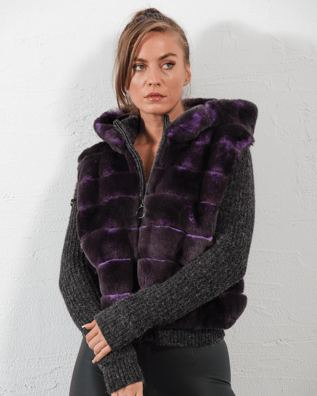 Purple Knitwear Jacket