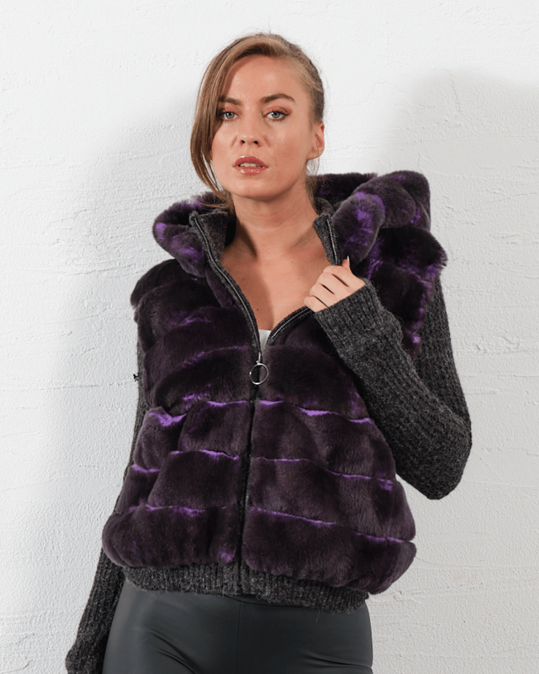 Purple Knitwear Jacket