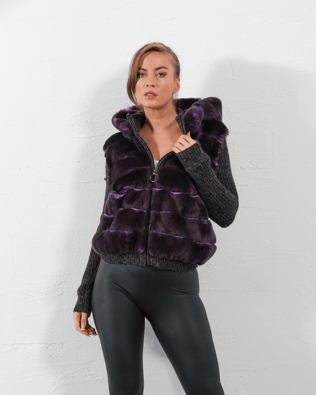 Purple Knitwear Jacket
