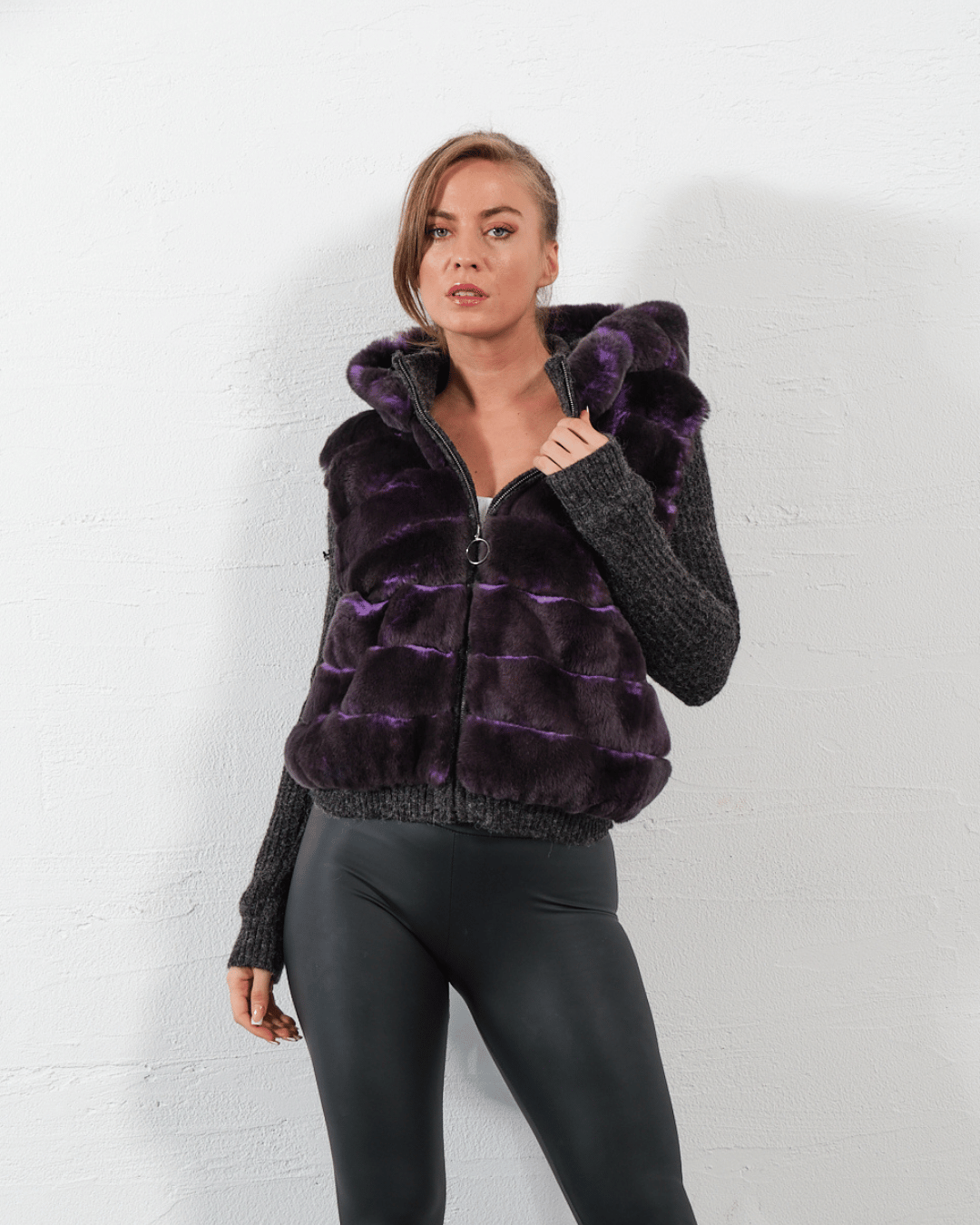 Purple Knitwear Jacket