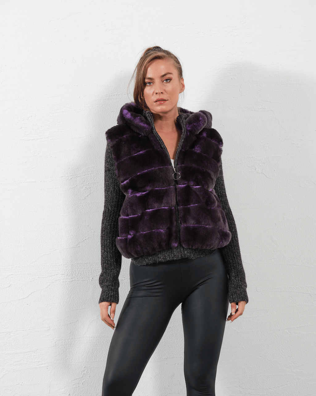 Purple Knitwear Jacket