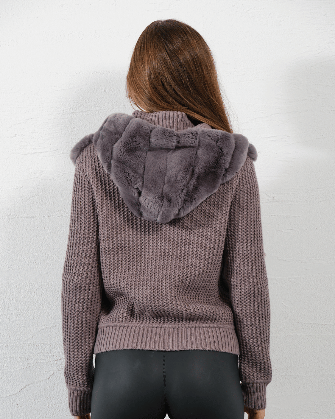 Steel Gray Knitwear Hooded