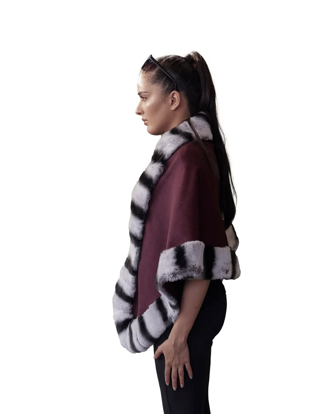 Burgundy Poncho