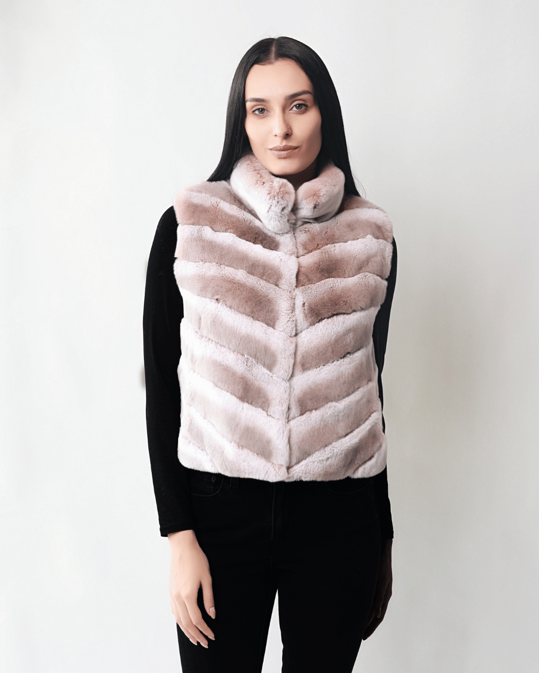 Beige Vest With Leather