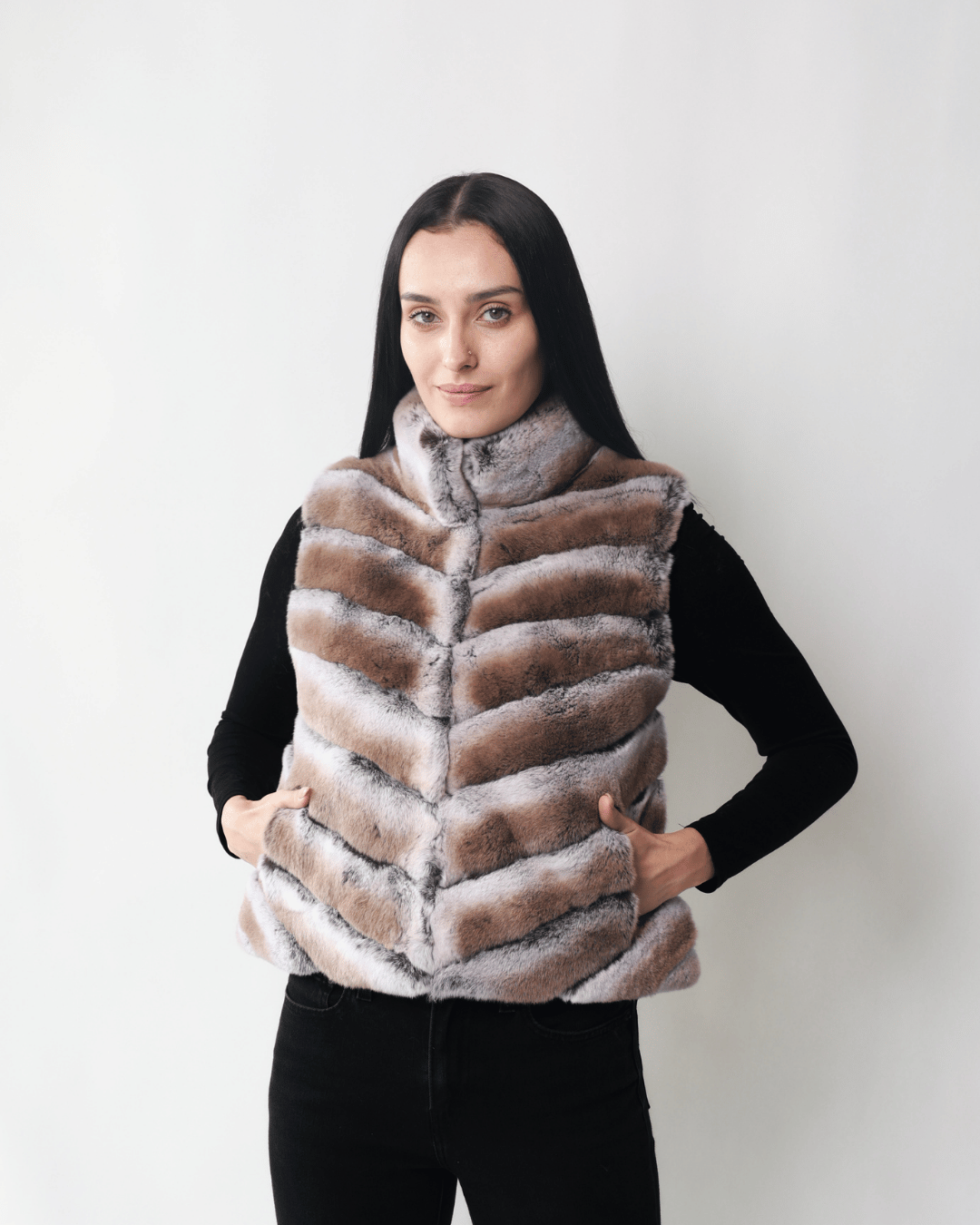 Brown Vest With Leather