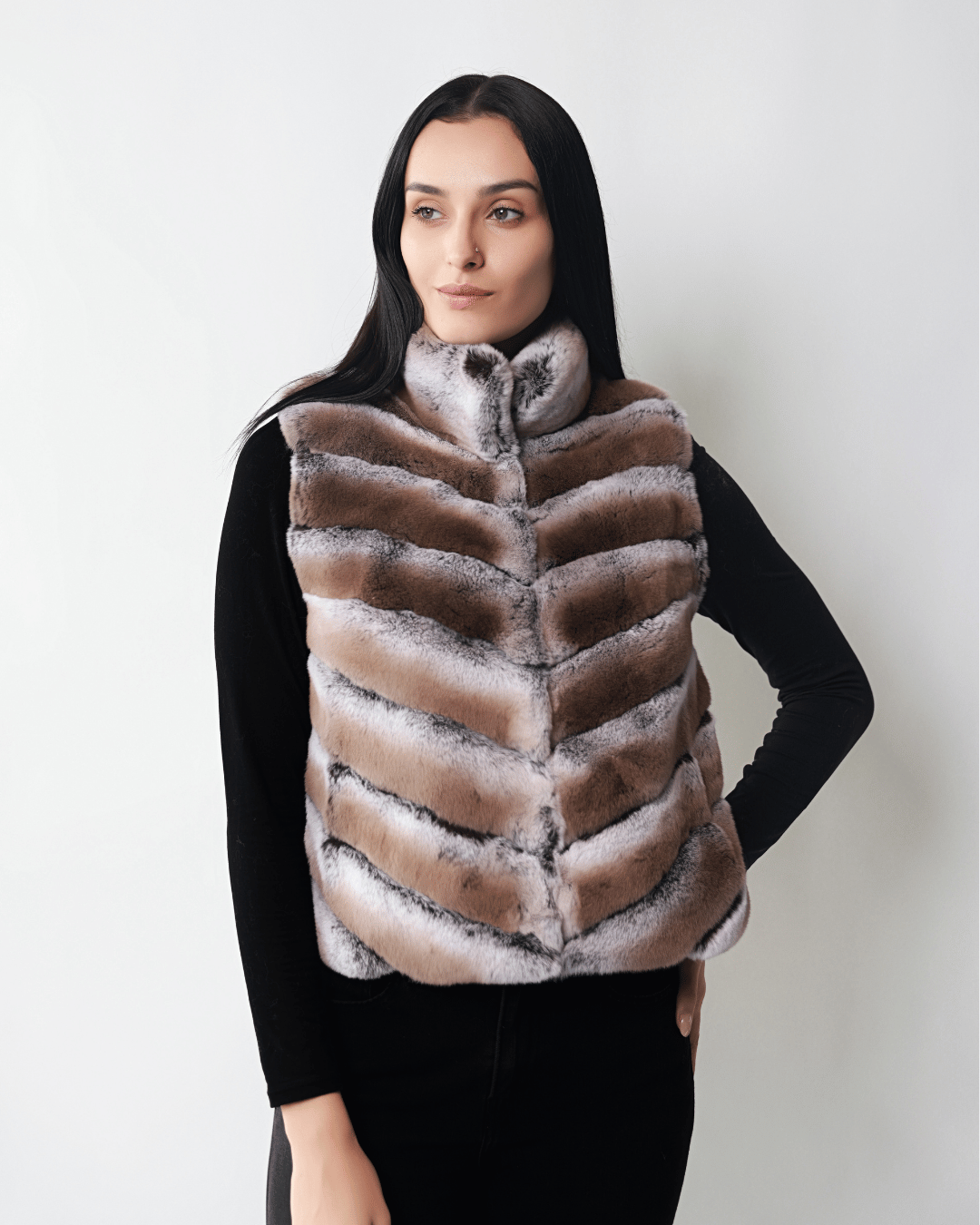 Brown Vest With Leather