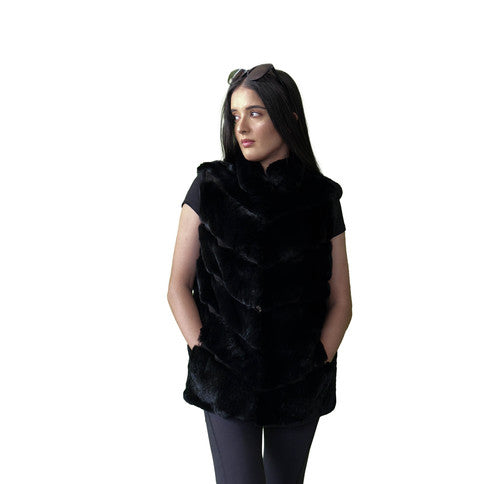 Black Full Rex Vest | ma-vie.in